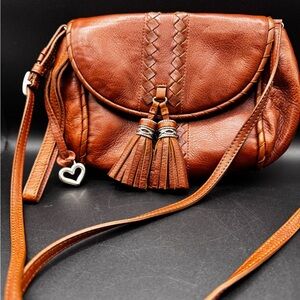 Brighton Brown Crossbody Bag with Tassel Detail